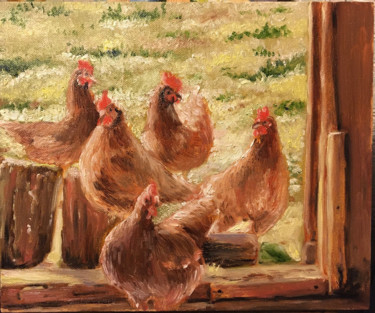 Painting titled "Oil original painti…" by Marina Babintseva, Original Artwork, Oil