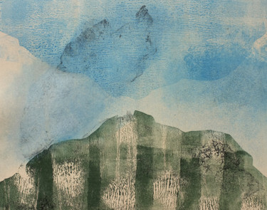 Gravures & estampes intitulée "Les Voyages Immobil…" par Luce, Œuvre d'art originale, Monotype Monté sur Carton