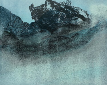 Gravures & estampes intitulée "Les Voyages Immobil…" par Luce, Œuvre d'art originale, Monotype Monté sur Carton
