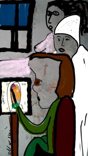 Arte digitale intitolato "Osservando Mangani'…" da Mangani', Opera d'arte originale, Pittura digitale