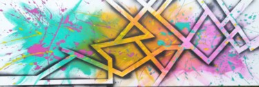 Peinture intitulée "GEOME 2" par Trä  Abstract Painting, Œuvre d'art originale, Acrylique