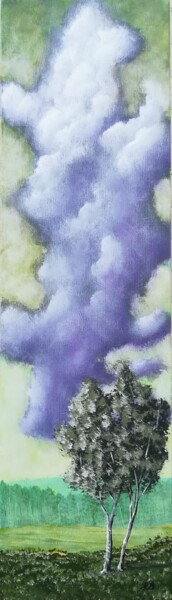 Tombés des nues Painting titled "Tombés des nues" by Bruno Lemasson, Original Artwork, Acrylic