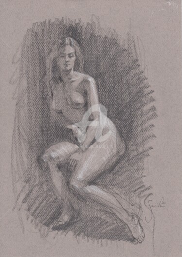 BEAUTIFUL NAKED GIRL - classic drawing it's original gift, n Drawing titled "BEAUTIFUL NAKED GIR…" by Samira Yanushkova, Original Artwork, Graphite