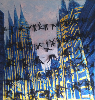 Peinture intitulée "Suspension" par André Carpin, Œuvre d'art originale, Huile