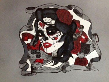 绘画 标题为“La muerte” 由Pascale De Iudicibus, 原创艺术品, 丙烯