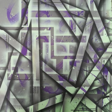 Peinture intitulée "LABYRINTHE" par Trä  Abstract Painting, Œuvre d'art originale, Acrylique