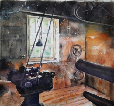 Fellenberg Mühle Painting titled "Fellenberg Mühle" by Chantal Fischer, Original Artwork, Watercolor