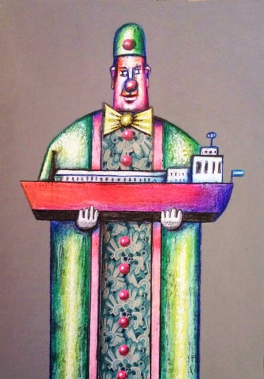 Dibujo titulada ""Memorias del capit…" por Roberto Del Giudice, Obra de arte original, Lápiz