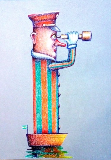 Dibujo titulada ""Buscando mi destin…" por Roberto Del Giudice, Obra de arte original, Lápiz