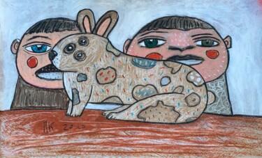 绘画 标题为“My favorite pet 9” 由Pavel Kuragin, 原创艺术品, 丙烯