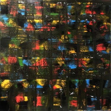 Abstraction 51 Painting titled "Abstraction 51" by Yury Korolkov, Original Artwork, Oil Mounted on Wood Stretcher frame