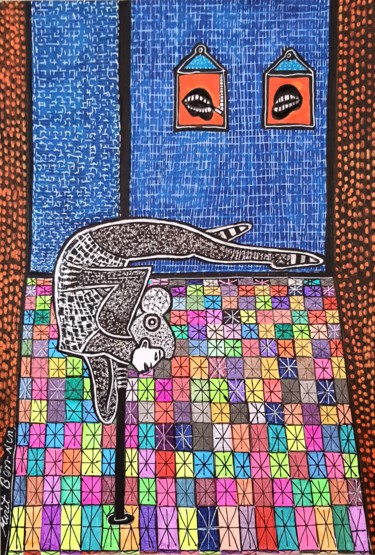 "Paseos organizados…" başlıklı Tablo Mirit Ben-Nun tarafından, Orijinal sanat, Mürekkep