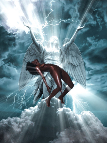 Colagens intitulada "A ascensão" por Lonven'S Art Collage, Obras de arte originais, Colagens