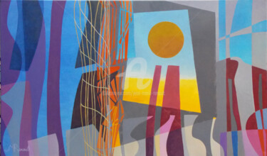 les fleuves impassibles Peinture intitulée "les fleuves impassi…" par Jean-Marie Renault, Œuvre d'art originale, Acrylique