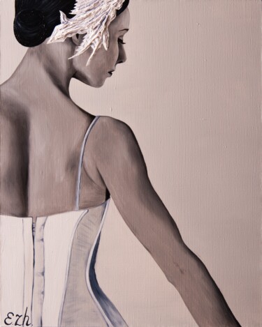 Oil Original Painting "Elegant" 绘画 标题为“Oil Original Painti…” 由Elena Carlier, 原创艺术品, 油 安装在木质担架架上