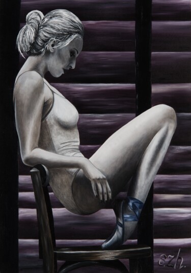 Oil Original Artwork "Purposeful" (1) 绘画 标题为“Oil Original Artwor…” 由Elena Carlier, 原创艺术品, 油 安装在木质担架架上