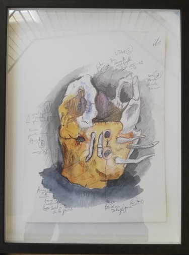 Épisthémé croquis Drawing titled "Épisthémé croquis" by Baptiste Vanweydeveldt, Original Artwork, Watercolor