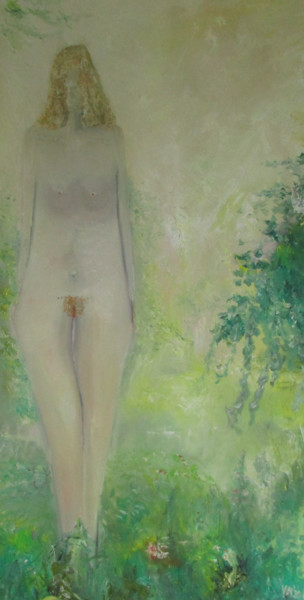 Painting titled "Secret Garden" by Volker Mersch, Original Artwork, Oil