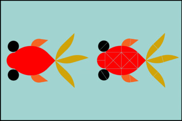 Digital Arts titled "Goldfish • Structur…" by Gai Yu, Original Artwork, 2D Digital Work
