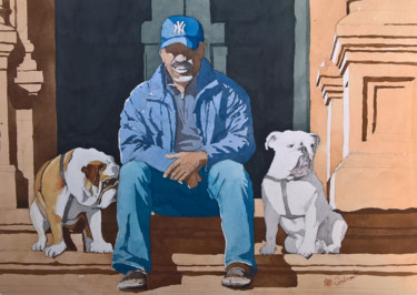 제목이 "New York"인 미술작품 Pierre Gueroult로, 원작, 수채화