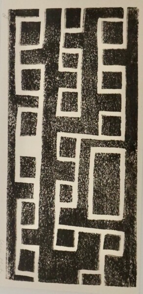 Impressões e gravuras intitulada "Untitled #5" por Luís Luís, Obras de arte originais, Linoleogravura