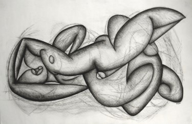 Drawing titled "The Kiss" by Kerry O. Furlani, Original Artwork, Charcoal