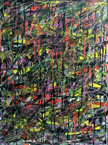 Painting titled "Abstraction 56" by Yury Korolkov, Original Artwork, Acrylic Mounted on Wood Stretcher frame