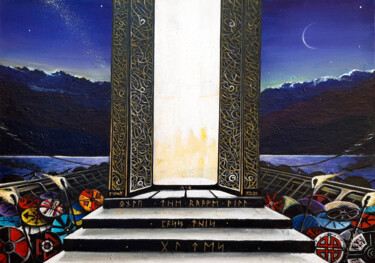 Entering Valhalla Peinture intitulée "Entering Valhalla" par Antonio Bagia, Œuvre d'art originale, Acrylique