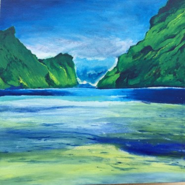 Painting titled "Caribbean" by Akrammart, Original Artwork, Oil