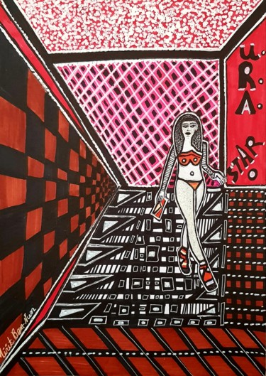绘画 标题为“Paseos organizados…” 由Mirit Ben-Nun, 原创艺术品, 墨