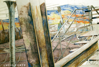 Painting titled "Science Fiction Lib…" by Lucio Forte, Original Artwork, Marker