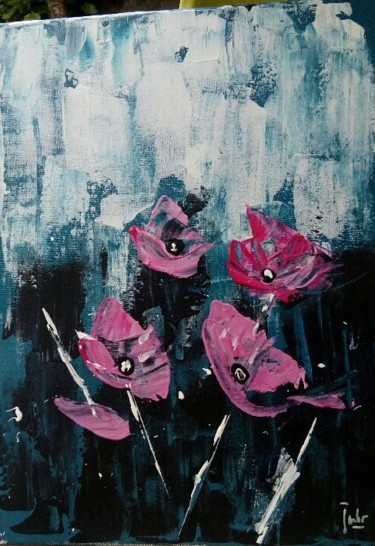 Peinture intitulée "Le pouvoir des fleu…" par Jmbr, Œuvre d'art originale, Acrylique Monté sur Châssis en bois