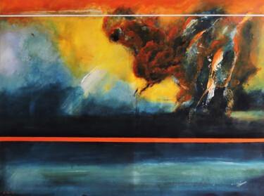 Terra-C19 Peinture intitulée "Terra-C19" par Pascal Thomas, Œuvre d'art originale, Acrylique