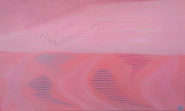Nuée rouge Peinture intitulée "Nuée rouge" par Emmanuel Nouyrigat, Œuvre d'art originale, Acrylique