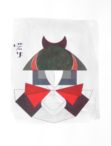 图画 标题为“Samouraî N°1” 由Marc Bulyss, 原创艺术品, 油