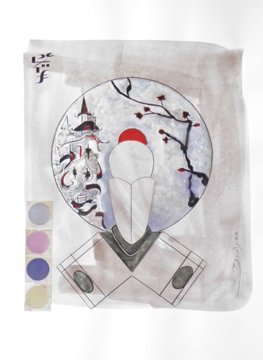 图画 标题为“Samouraî N°3” 由Marc Bulyss, 原创艺术品, 油