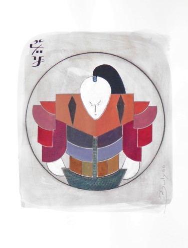 图画 标题为“Samouraî N°5” 由Marc Bulyss, 原创艺术品, 油