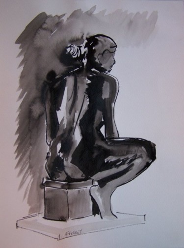 Peinture intitulée "le soir" par Anne-Frédérique Ferret, Œuvre d'art originale, Huile