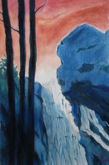 Peinture intitulée "Naissance II" par Frédérique Rouquette, Œuvre d'art originale, Pastel Monté sur Carton