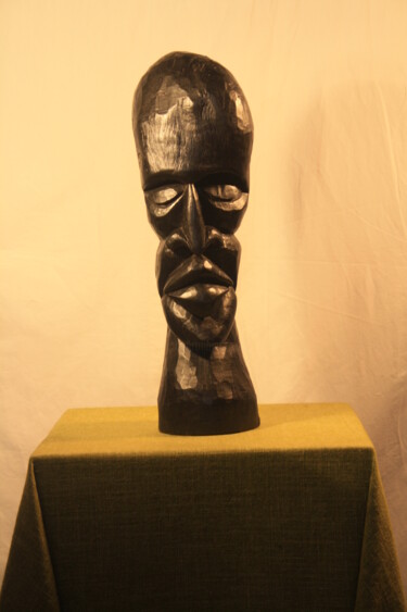 Sculpture intitulée "MOMO" par Abdellouahab Selka, Œuvre d'art originale, Bois
