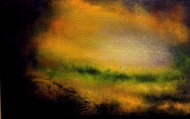 Painting titled "Les lumières fragil…" by Segal-Creismeas, Original Artwork, Pigments