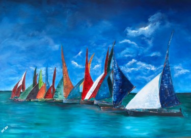 绘画 标题为“Regatta” 由Charmaine Moore, 原创艺术品, 丙烯