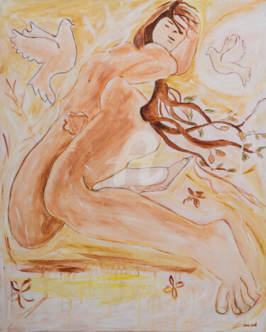 Mulher natureza 绘画 标题为“Mulher natureza” 由Lena Gal, 原创艺术品, 丙烯