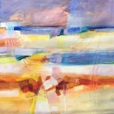 「Entre terre et eau」というタイトルの絵画 Jacqueline Flumianによって, オリジナルのアートワーク, オイル