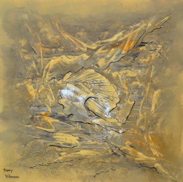 REVERIE OCEANE Painting titled "REVERIE OCEANE" by Thierry Vobmann, Original Artwork, Acrylic Mounted on Wood Stretcher frame