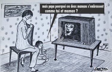 Digital Arts titled "LES DEUX MAMANS" by Pierre Peytavin, Original Artwork, 2D Digital Work