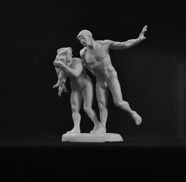 雕塑 标题为“Adam & Eve    (063.…” 由Bertrand Catteuw, 原创艺术品, 聚合物粘土