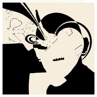 印花与版画 标题为“Le sourire de Fouca…” 由Henry Pouillon, 原创艺术品, 2D数字工作