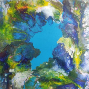 Peinture intitulée "Inner blue" par Vafa Majidli, Œuvre d'art originale, Acrylique Monté sur Châssis en bois