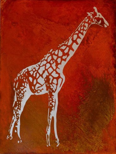제목이 "girafe 3"인 그림 Laurent Giancani로, 원작, 스텐실